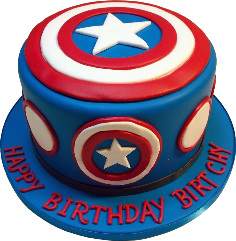 Captain America Birthday Cake